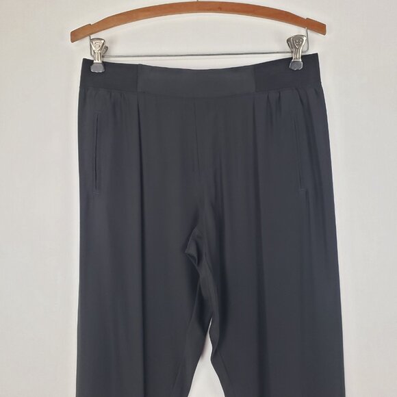 ATM Silk Joggers Black Pull On Pants AW9001-BD Lightweight Essential Size Small - Picture 3 of 9